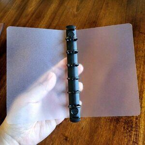 6-Ring Binder Adapter Insert for Louis Vuitton Passport Cover pm Planner-Black